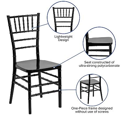 Emma and Oliver Wedding & Event Resin Stacking Chiavari Dining Chair