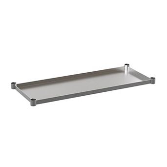 Emma and Oliver Adjustable Galvanized Lower Shelf for Stainless Steel Tables