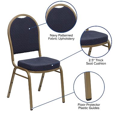 Emma and Oliver Dome Back Stacking Banquet Dining Chair