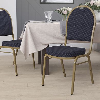 Emma and Oliver Dome Back Stacking Banquet Dining Chair