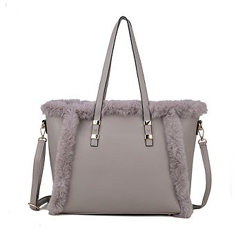 MKF Collection Liza with faux fur Women's Tote Bag by Mia K