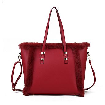 MKF Collection Liza with faux fur Women's Tote Bag by Mia K