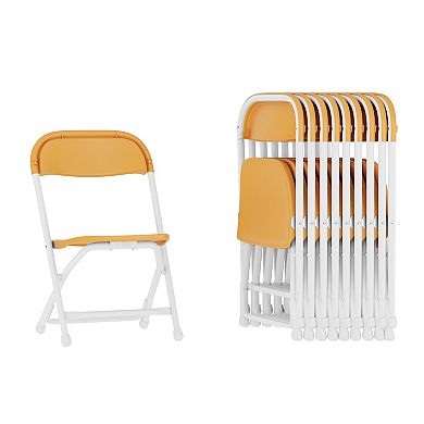 Emma and Oliver 10 Pack Kids Plastic Folding Chair - Daycare, Home, School, Furniture