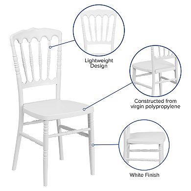Emma and Oliver Wedding & Event Resin Stacking Napoleon Dining Chair