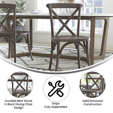 Emma and Oliver 2-pack X-Back Chair