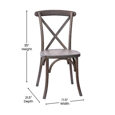 Emma and Oliver 2-pack X-Back Chair