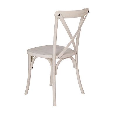 Emma and Oliver 2-pack Resin X-Back Chair