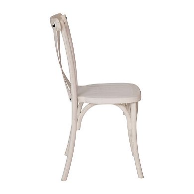 Emma and Oliver 2-pack Resin X-Back Chair