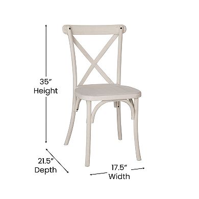 Emma and Oliver 2-pack Resin X-Back Chair