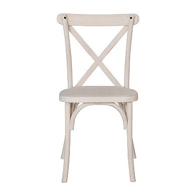 Emma and Oliver 2-pack Resin X-Back Chair