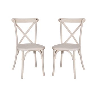 Emma and Oliver 2-pack Resin X-Back Chair