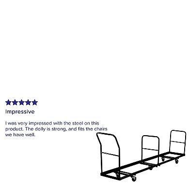 Emma and Oliver Vertical Storage Folding Chair Dolly - 50 Chair Capacity