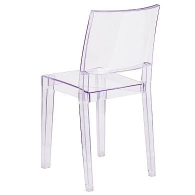 Emma and Oliver Transparent Stacking Side Chair
