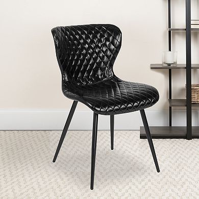 Emma and Oliver Contemporary Diamond Patterned Accent Dining Chair