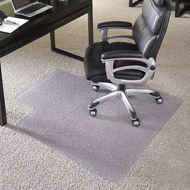 Emma and Oliver 36'' x 48'' Big & Tall 400 lb. Capacity Carpet Chair Mat with Lip