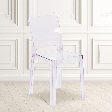 Emma and Oliver Ghost Chair with Square Back