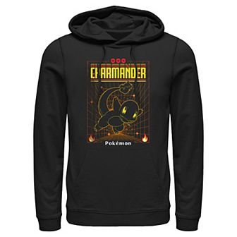 Men's Pokemon Charmander Grid Background Graphic Hoodie