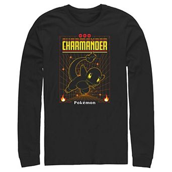 Men's Pokemon Charmander Grid Background Graphic Tee