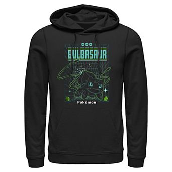 Men's Pokemon Bulbasaur Grid Background Graphic Hoodie