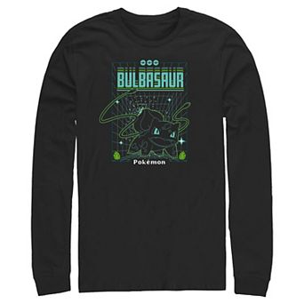 Men's Pokemon Bulbasaur Grid Background Graphic Tee