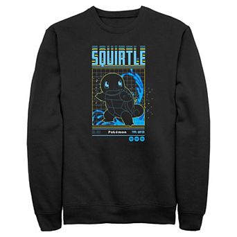 Men's Pokemon Squirtle Grid Background Graphic Fleece