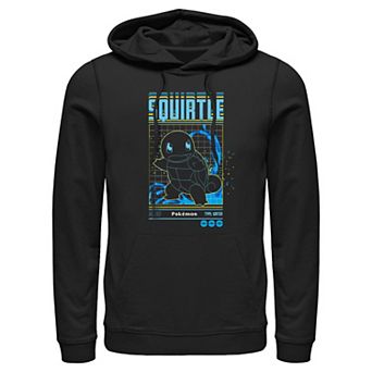 Men's Pokemon Squirtle Grid Background Graphic Hoodie