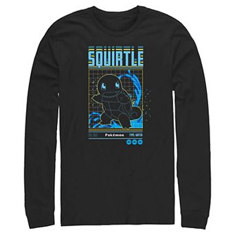 Men's Pokemon Squirtle Grid Background Graphic Tee