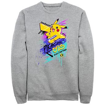 Men's Pokemon Pikachu Graffiti Fleece Sweatshirt