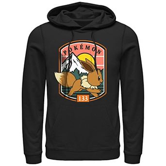Men's Pokemon Eevee Running Stamp Graphic Hoodie