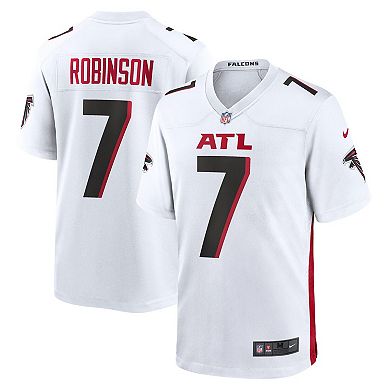 Men's Nike Bijan Robinson White Atlanta Falcons 2023 NFL Draft First Round Pick Game Jersey