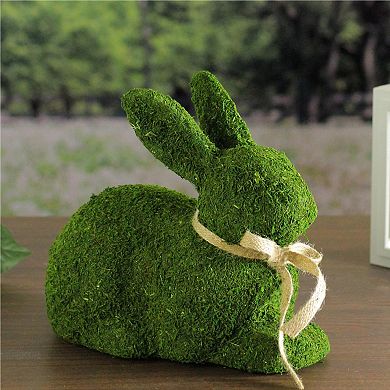 Northlight 11" Green Moss Sitting Bunny Rabbit Spring Easter Figure