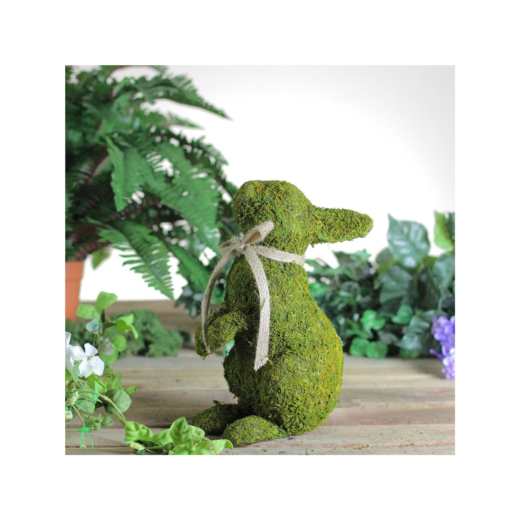 Northlight 10.5 Green Moss Standing Bunny Rabbit Spring Easter Figure