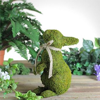 Northlight 10.5" Green Moss Standing Bunny Rabbit Spring Easter Figure