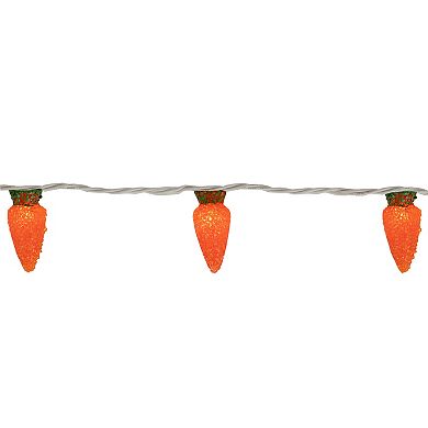 Northlight 10-count 9.25ft Orange Carrot Easter String Light Set
