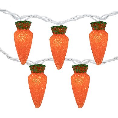 Northlight 10-count 9.25ft Orange Carrot Easter String Light Set