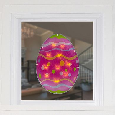 Northlight Battery Operated LED Lighted Easter Egg Window Décor