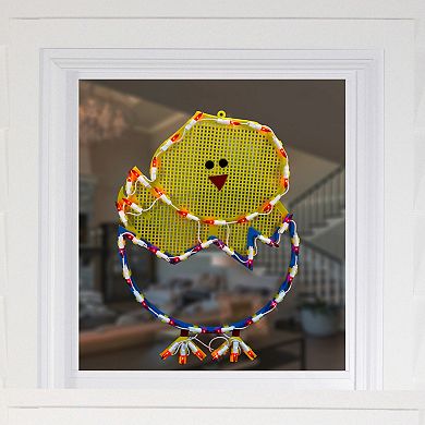 Northlight 17" Lighted Hatching Baby Chick in Egg Easter Window Silhouette