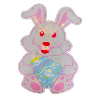 Northlight Battery Operated LED Lighted Easter Bunny Window Décor