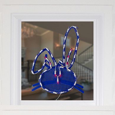 Northlight Lighted Blue Easter Bunny Head Window Décor