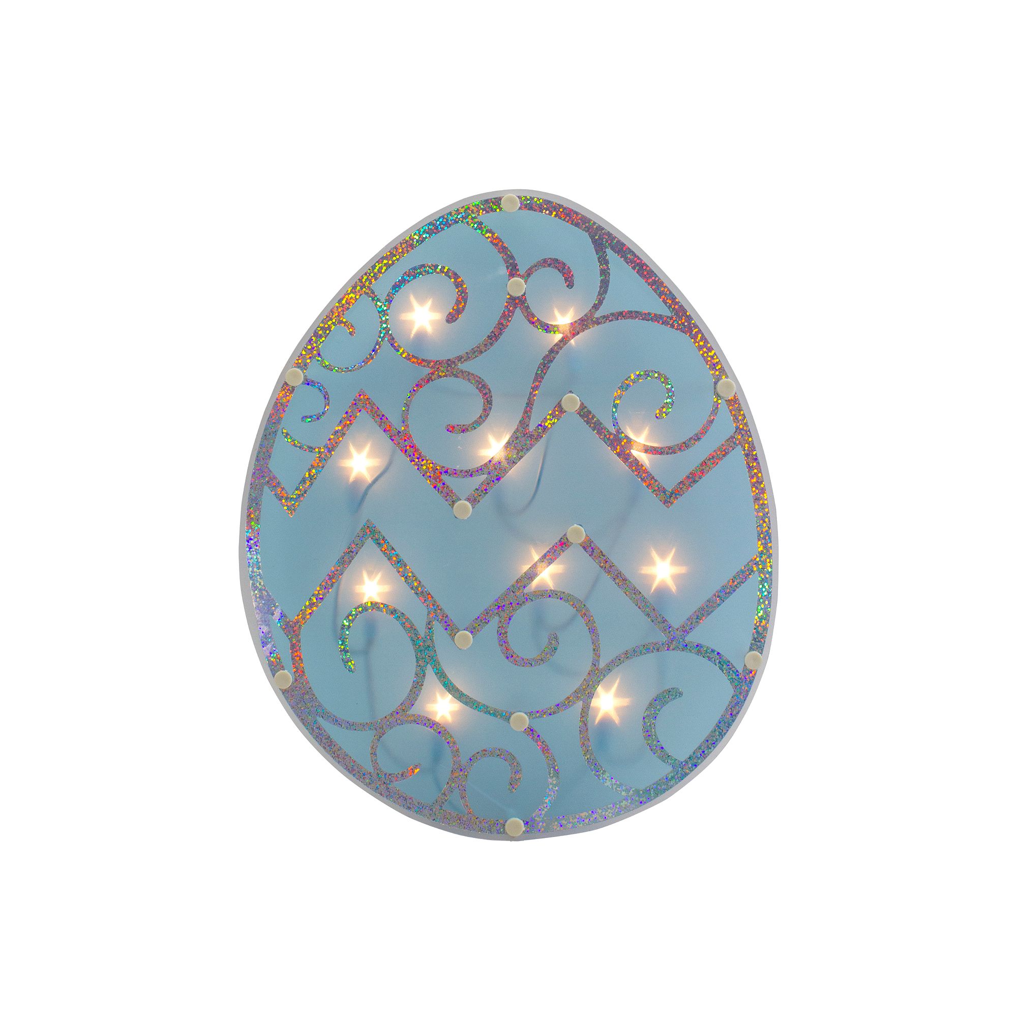 Northlight 12 Lighted Blue Easter Egg Window Silhouette Decoration