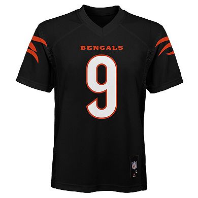 Youth Joe Burrow Black Cincinnati Bengals Replica Player Jersey