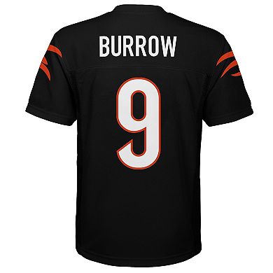 Youth Joe Burrow Black Cincinnati Bengals Replica Player Jersey