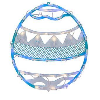 Northlight 17" LED Lighted Blue Easter Egg Spring Window Silhouette Decoration
