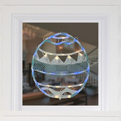 Northlight 17" LED Lighted Blue Easter Egg Spring Window Silhouette Decoration