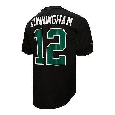 Men's Mitchell & Ness Randall Cunningham Black Philadelphia Eagles Retired Player Name & Number Mesh Top