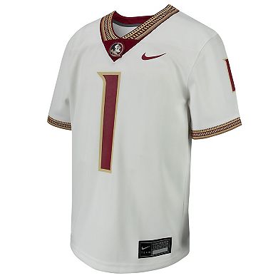 Youth Nike # White Florida State Seminoles Football Game Jersey