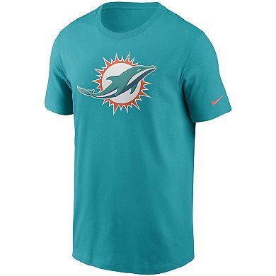 Men's Nike Aqua Miami Dolphins Primetime Logo Essential T-Shirt