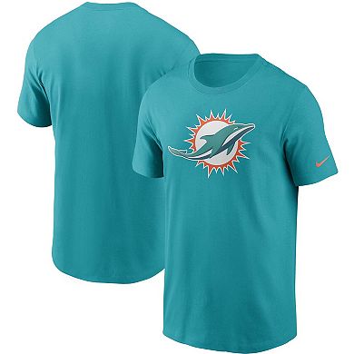 Men's Nike Aqua Miami Dolphins Primetime Logo Essential T-Shirt