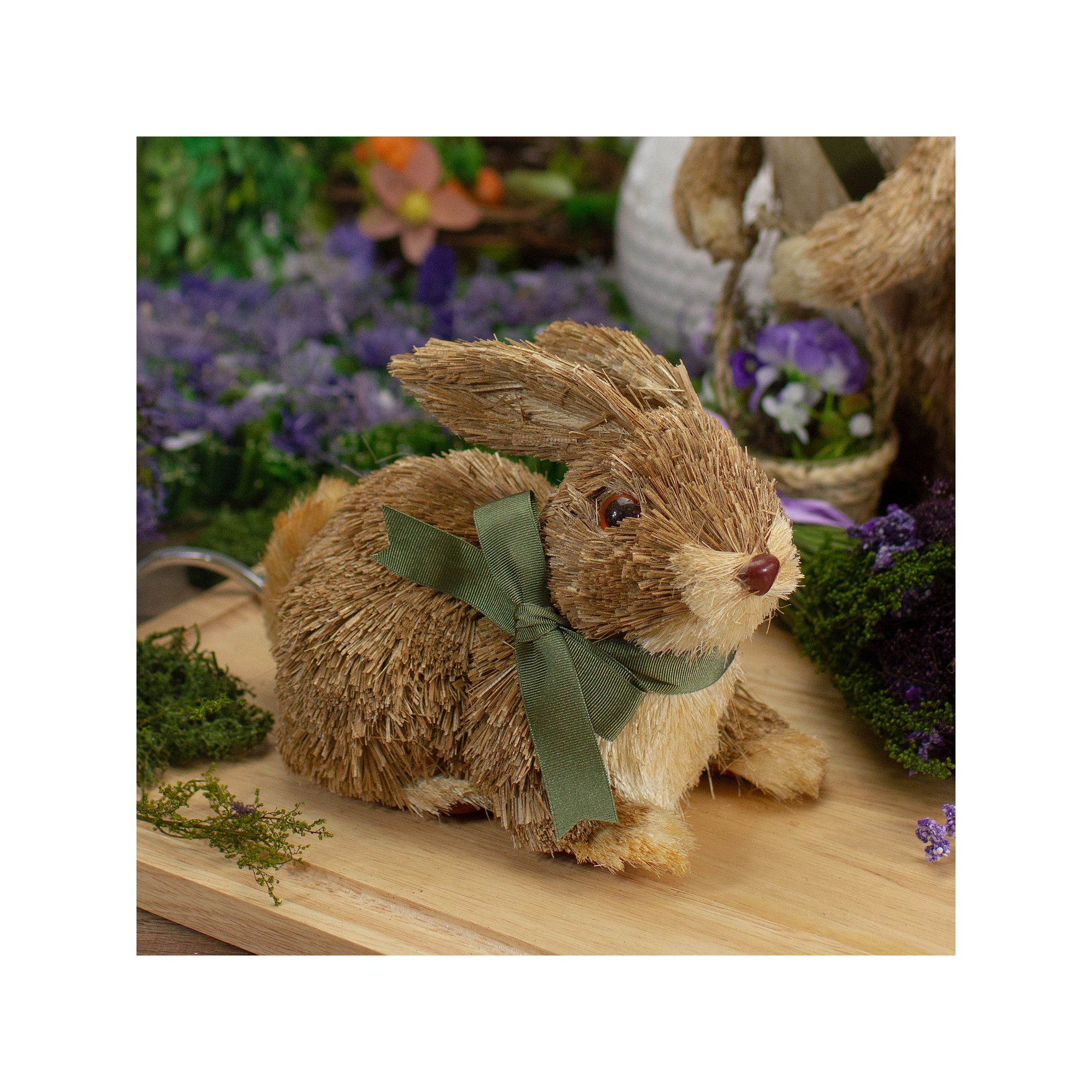 Northlight 8 Brown Sisal Bunny Rabbit Easter Figure