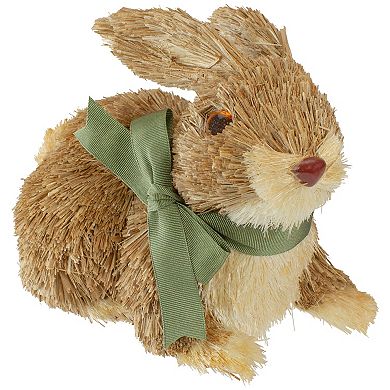 Northlight 8" Brown Sisal Bunny Rabbit Easter Figure